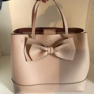 Like new Kate Spade taupe/blush leather handbag